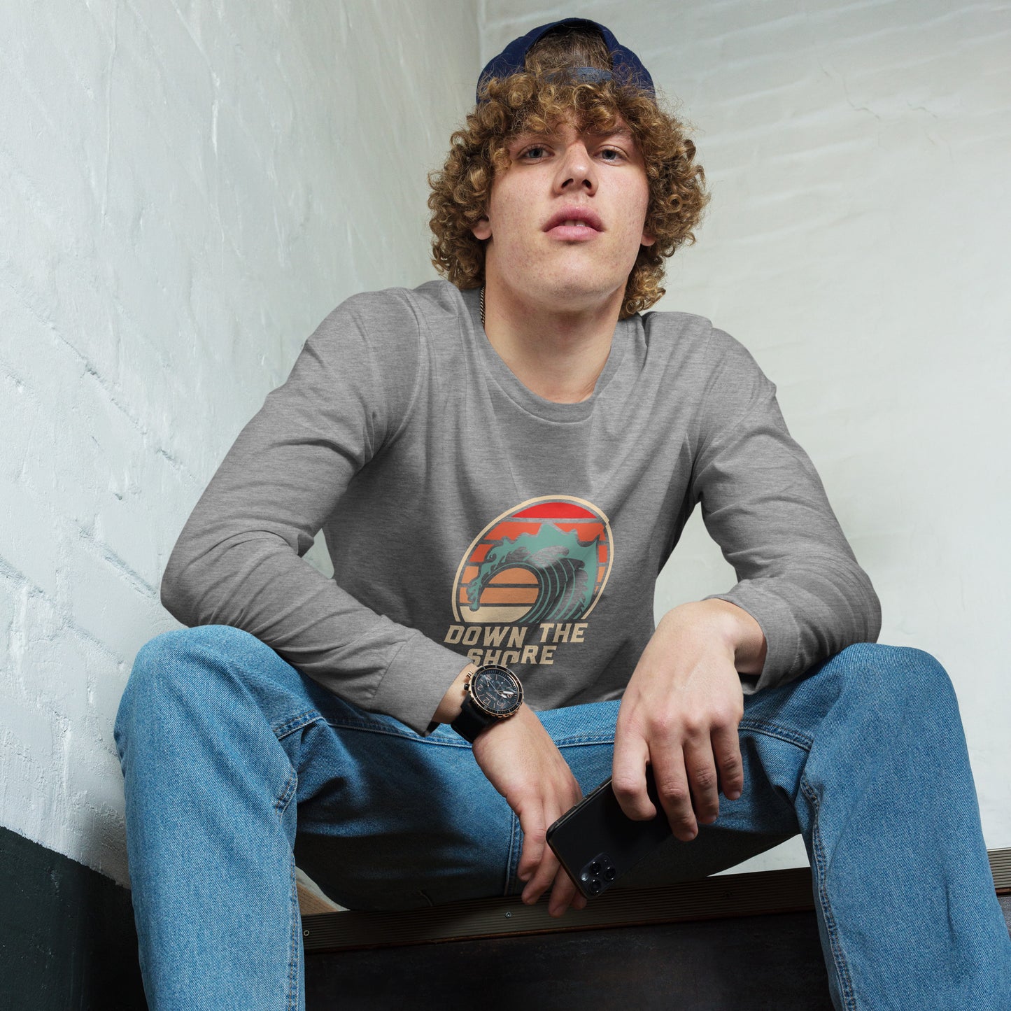 Men's Long Sleeve Wave T