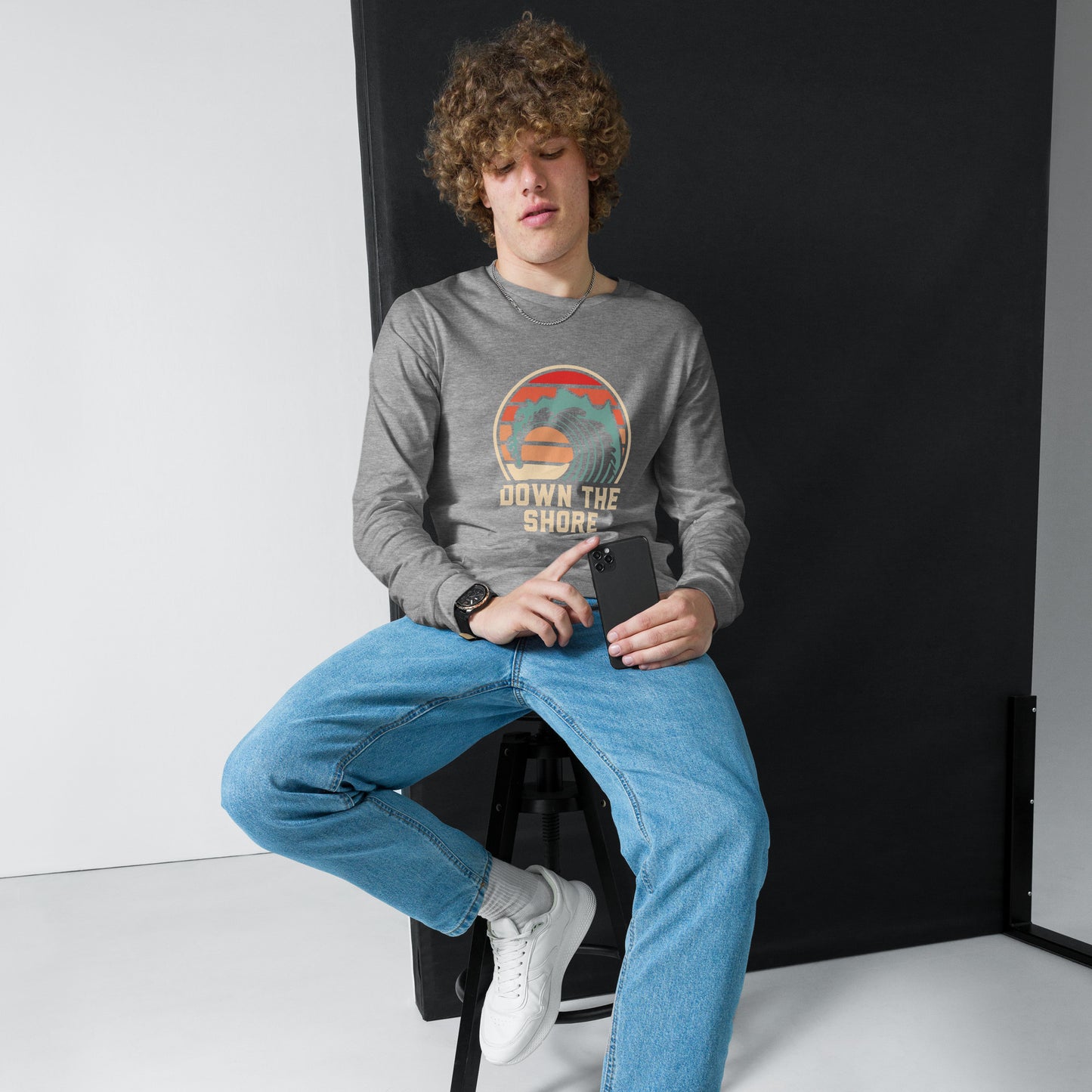 Men's Long Sleeve Wave T