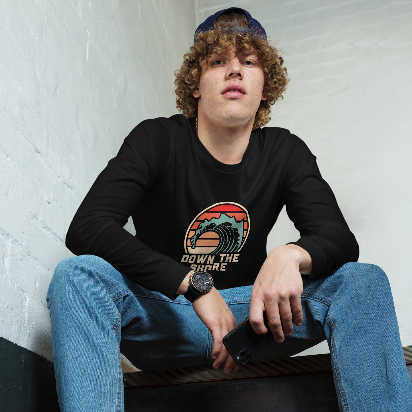 Men's Long Sleeve Wave T