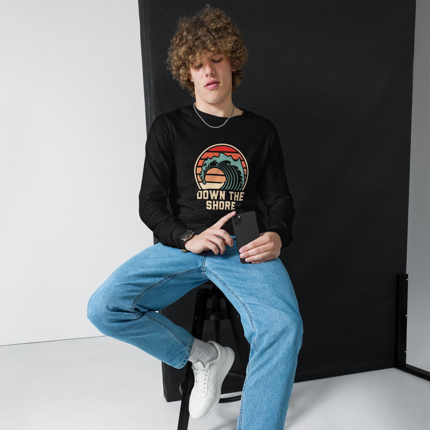 Men's Long Sleeve Wave T