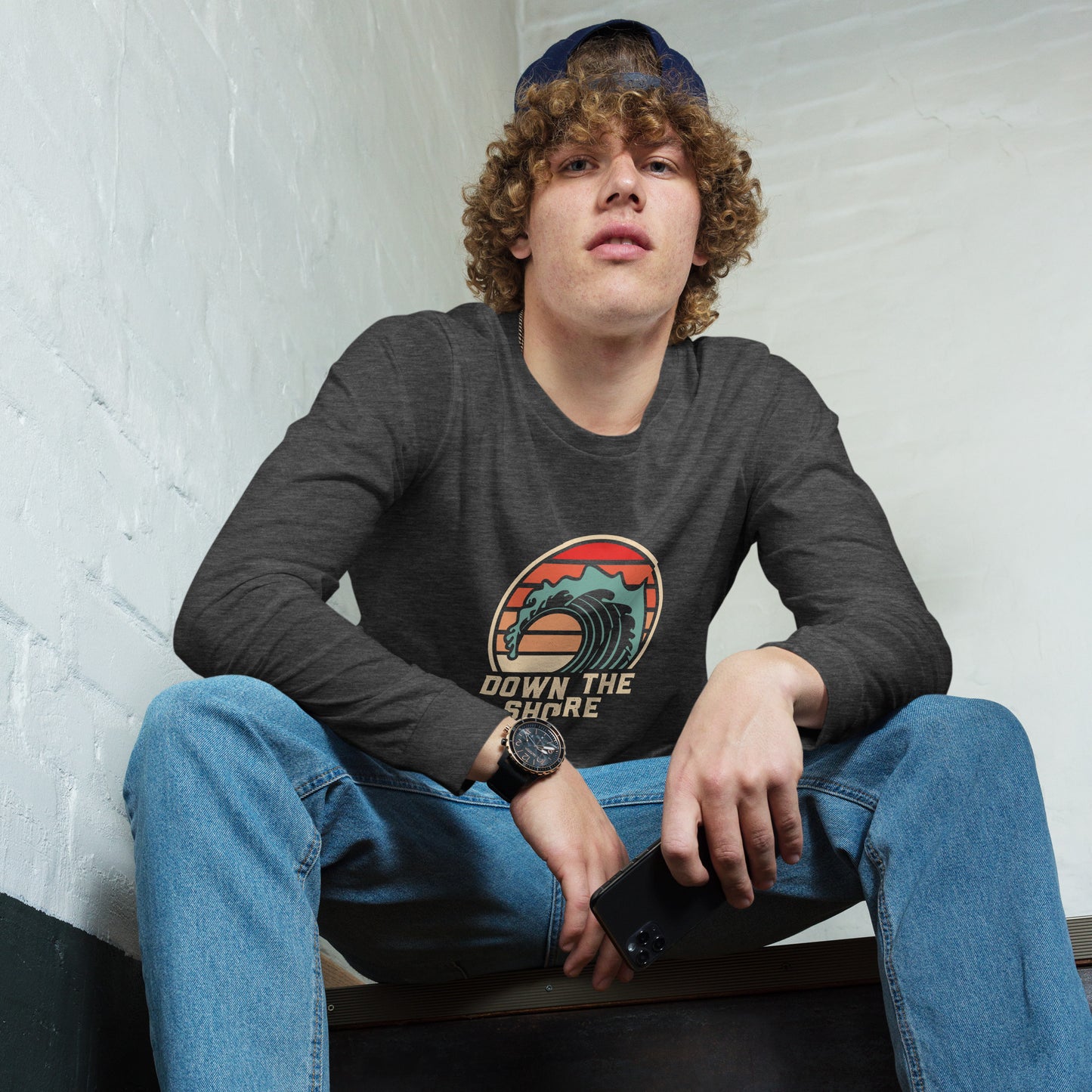 Men's Long Sleeve Wave T