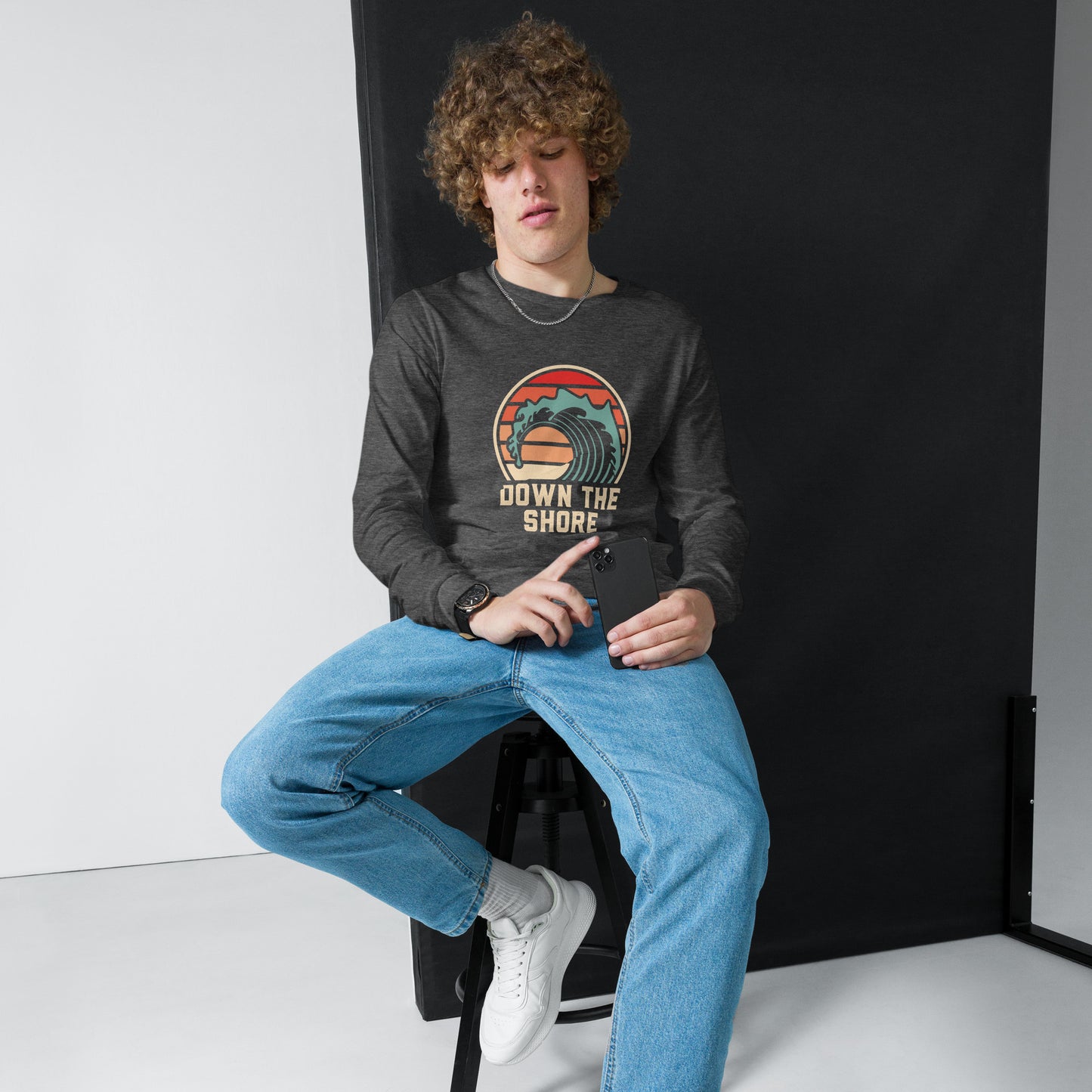 Men's Long Sleeve Wave T
