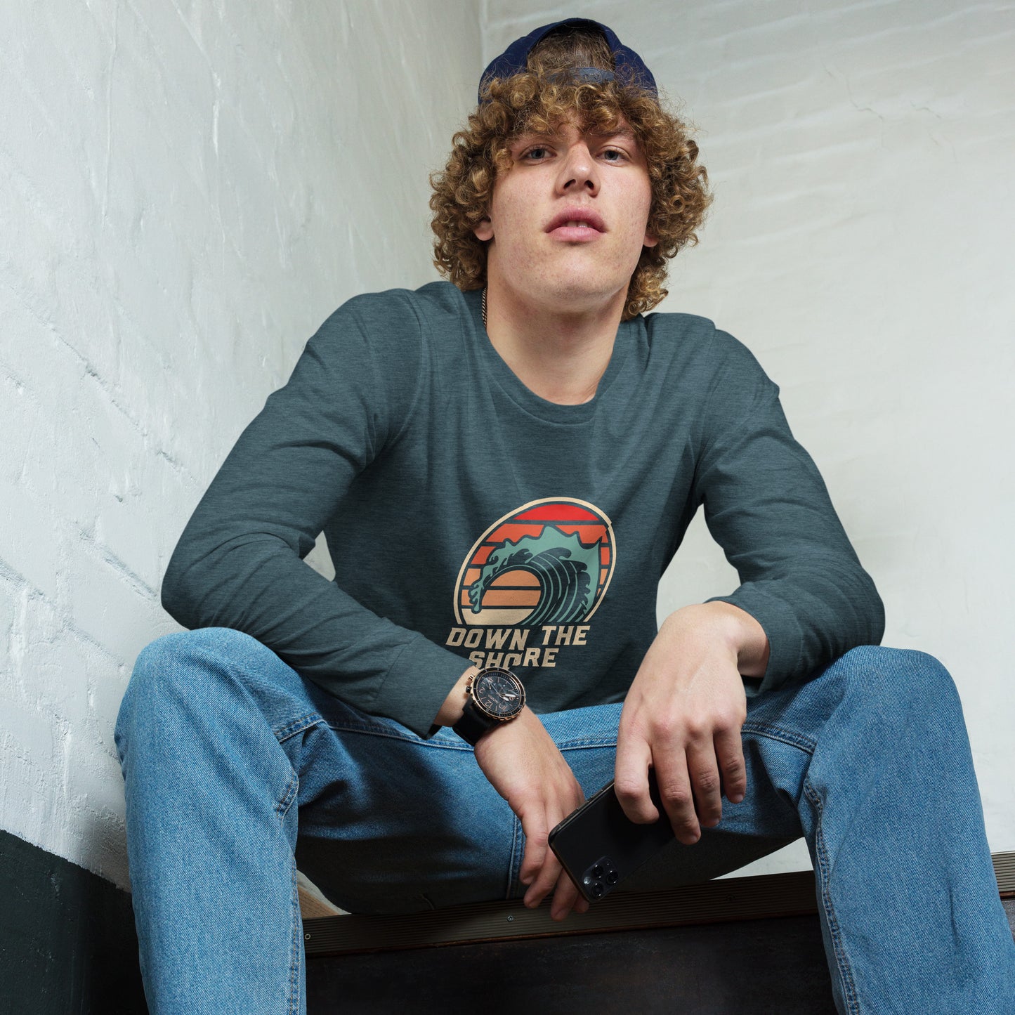 Men's Long Sleeve Wave T