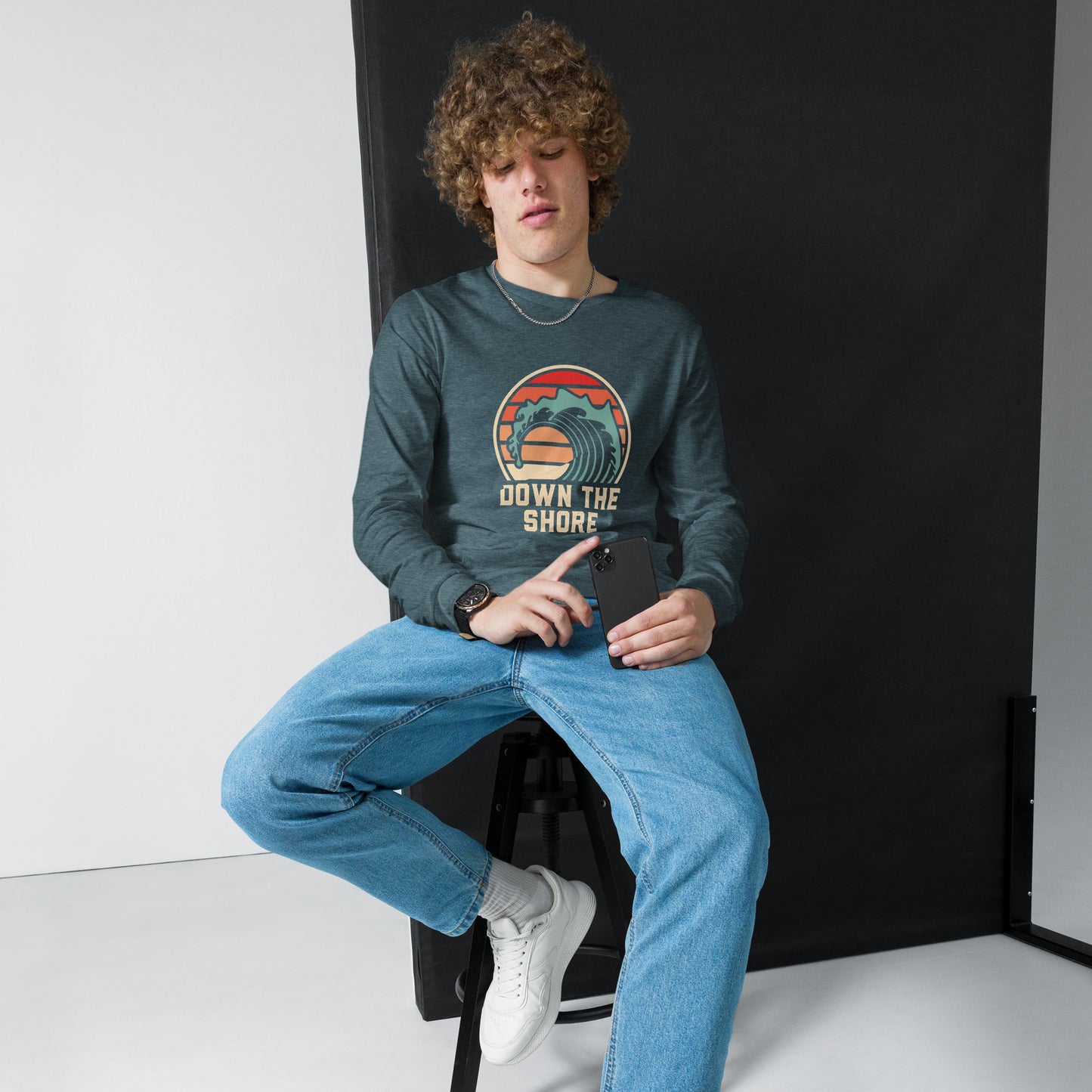 Men's Long Sleeve Wave T