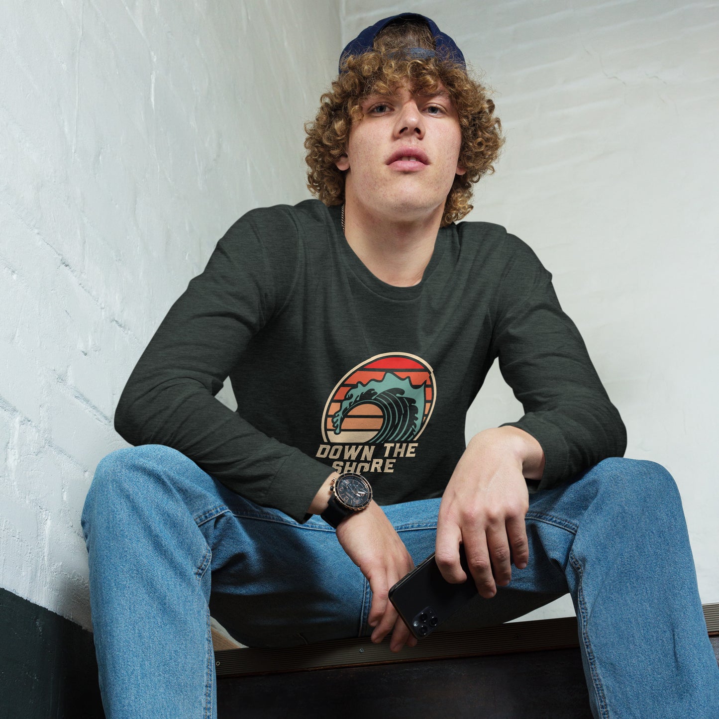 Men's Long Sleeve Wave T