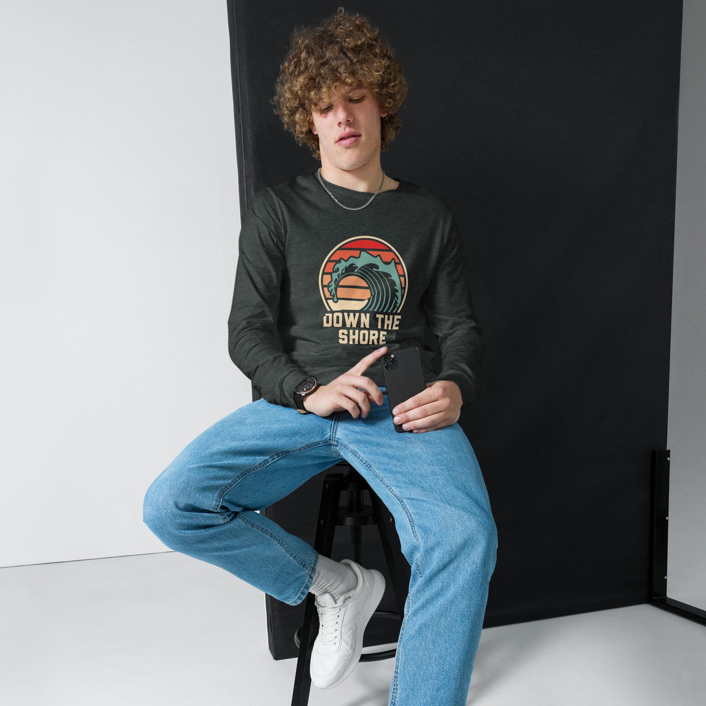 Men's Long Sleeve Wave T