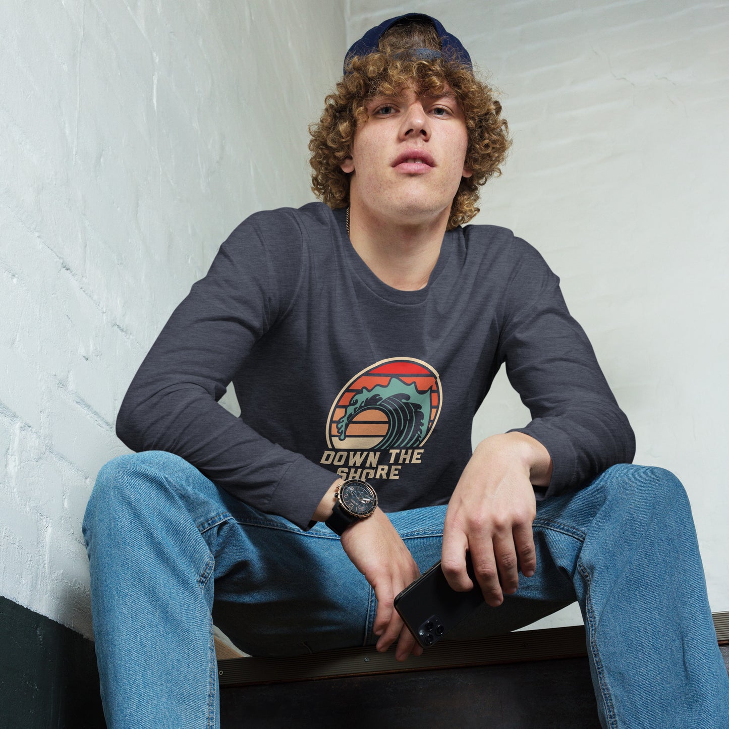 Men's Long Sleeve Wave T