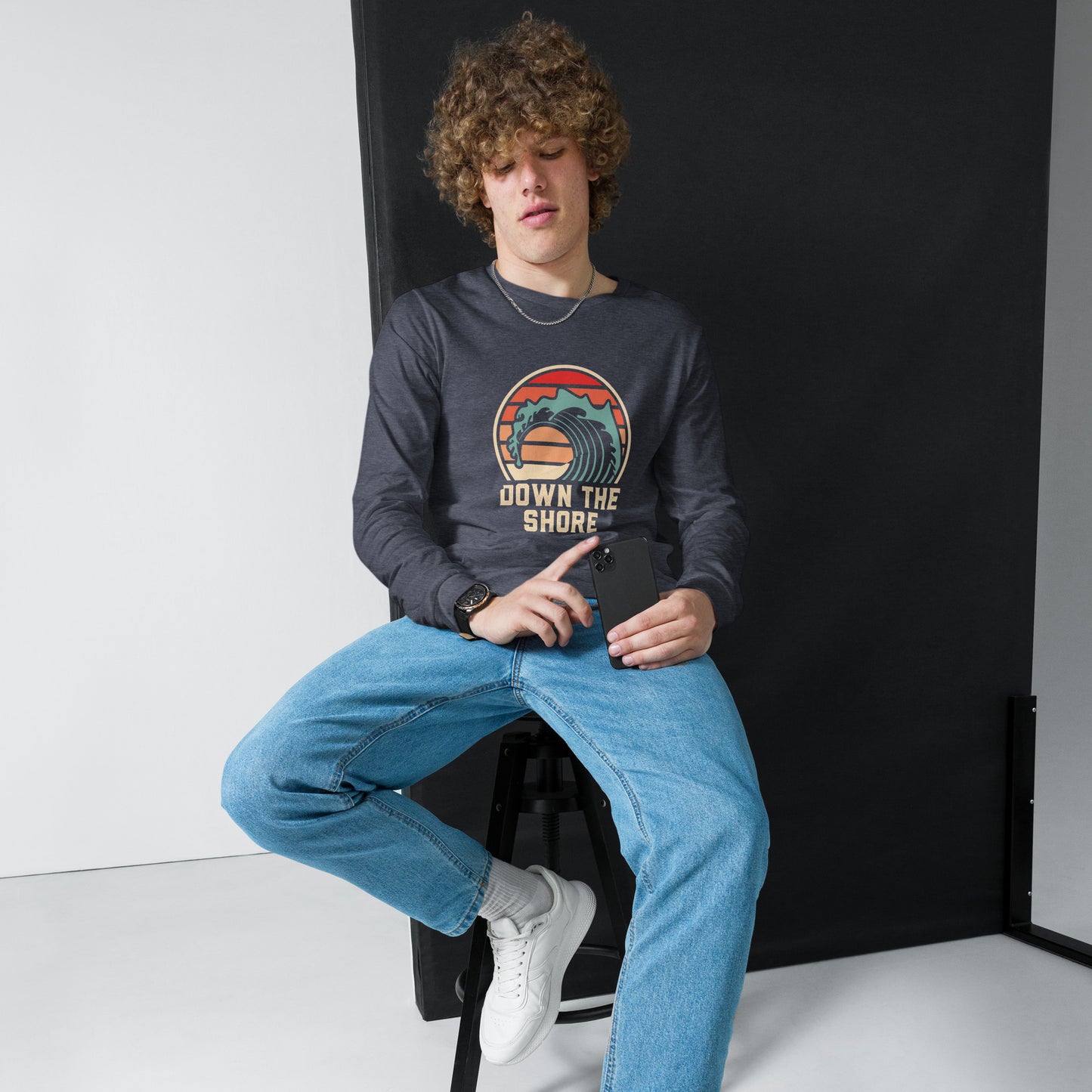 Men's Long Sleeve Wave T