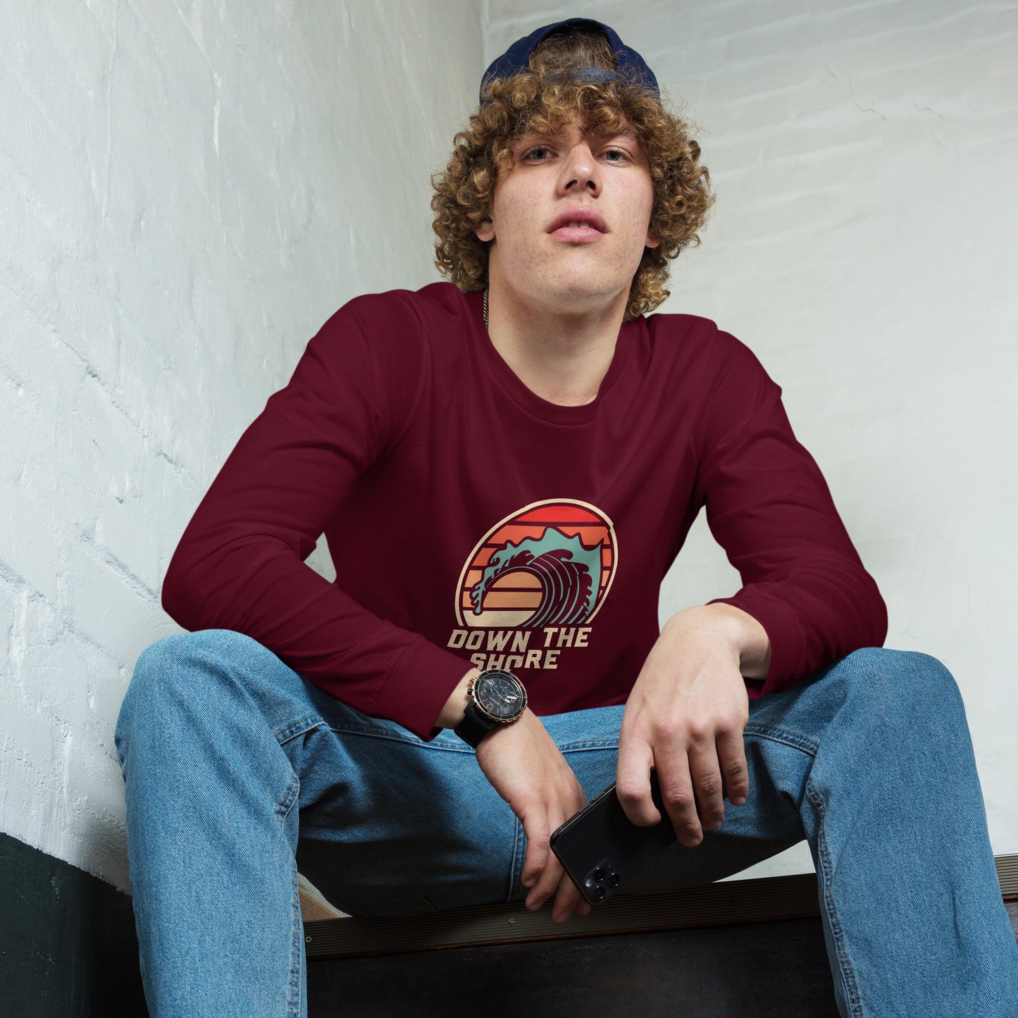 Men's Long Sleeve Wave T