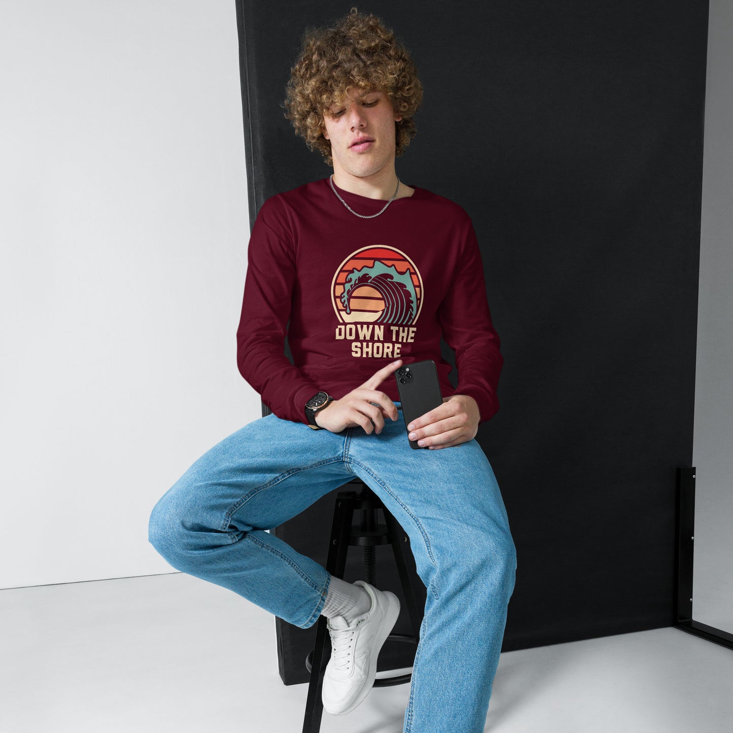 Men's Long Sleeve Wave T