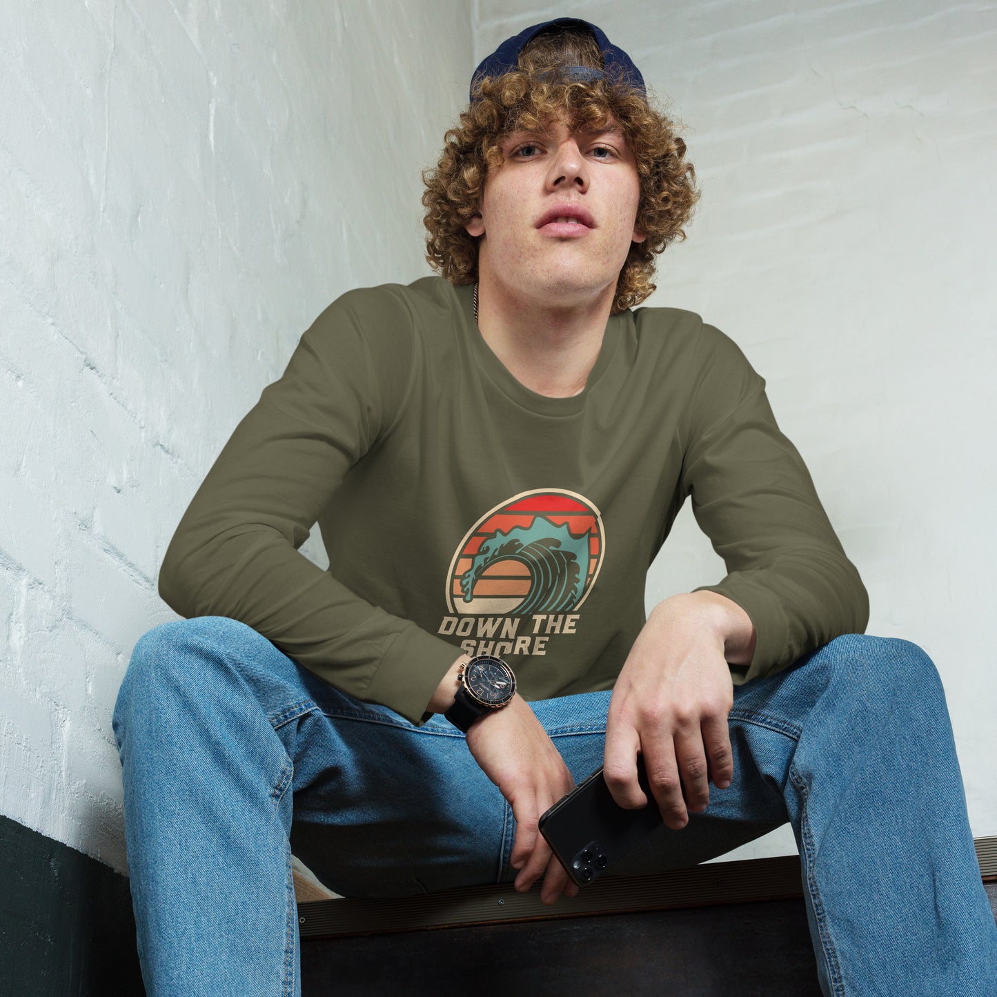 Men's Long Sleeve Wave T