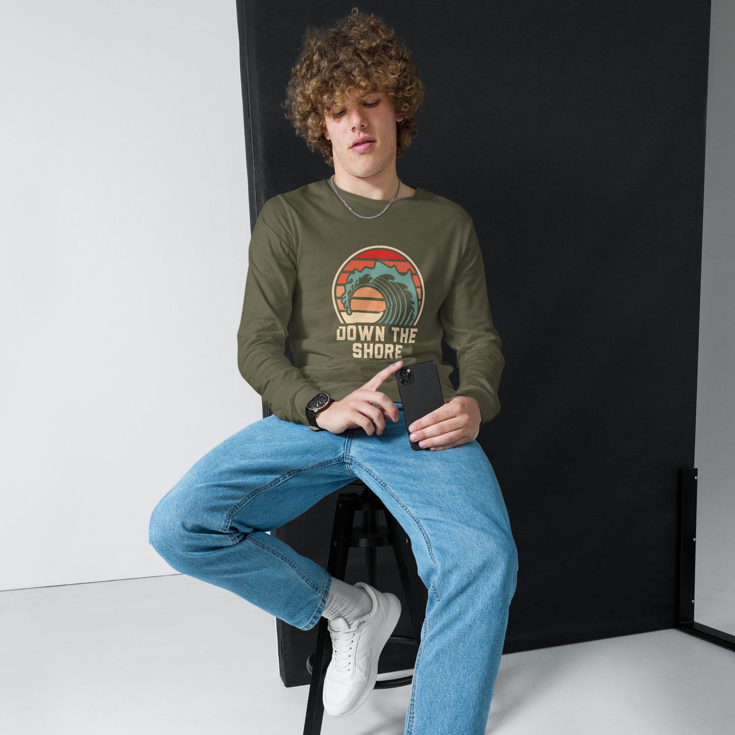 Men's Long Sleeve Wave T
