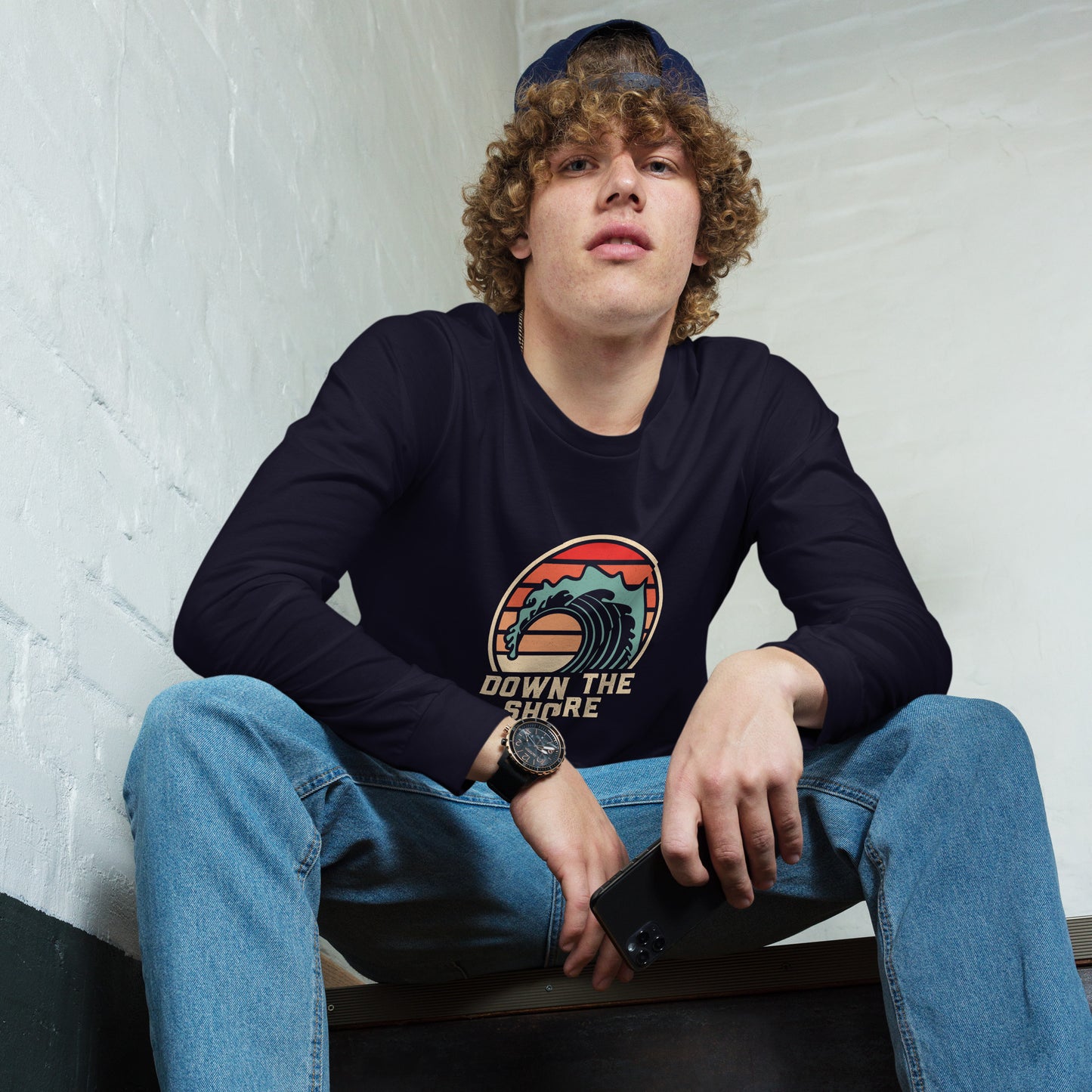 Men's Long Sleeve Wave T
