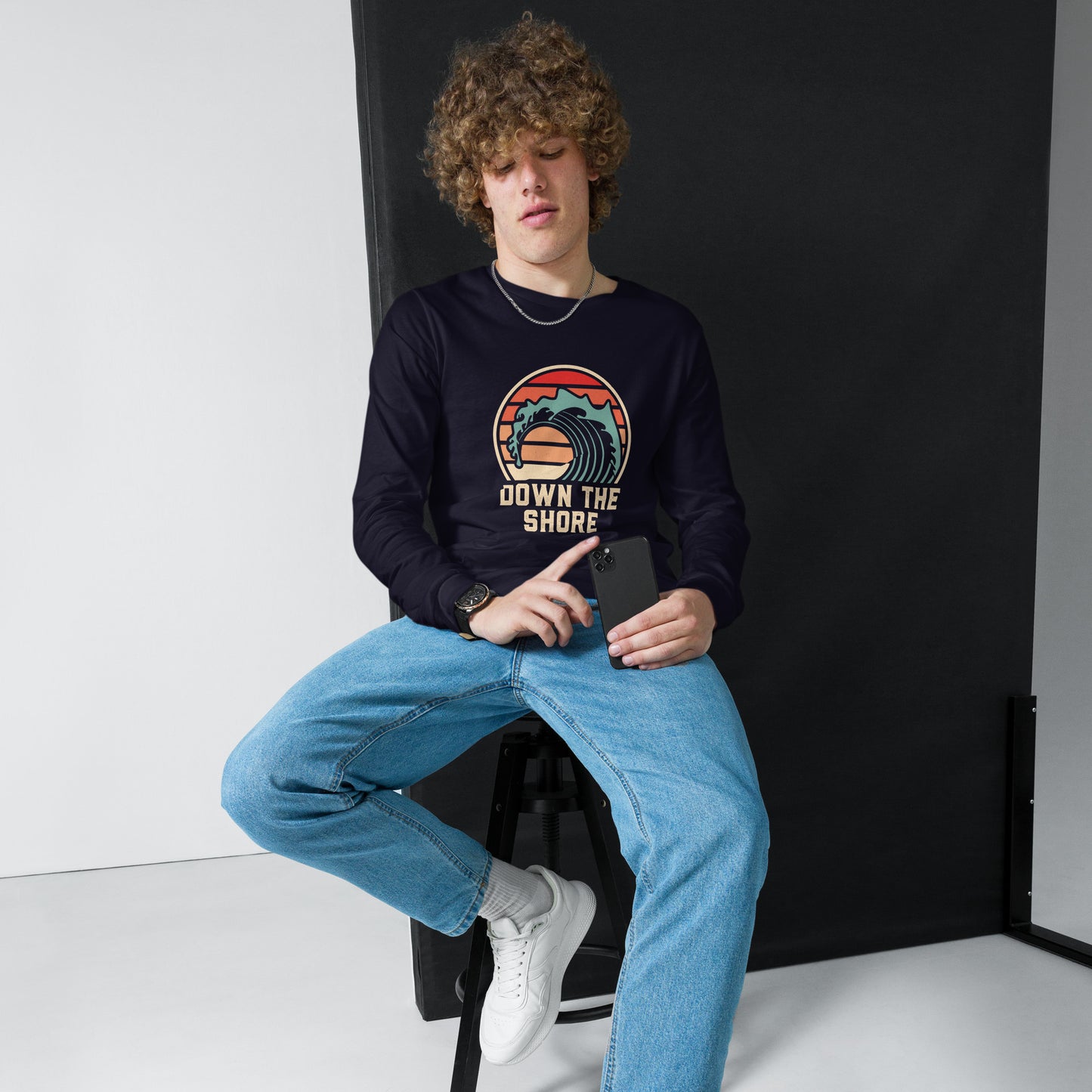 Men's Long Sleeve Wave T