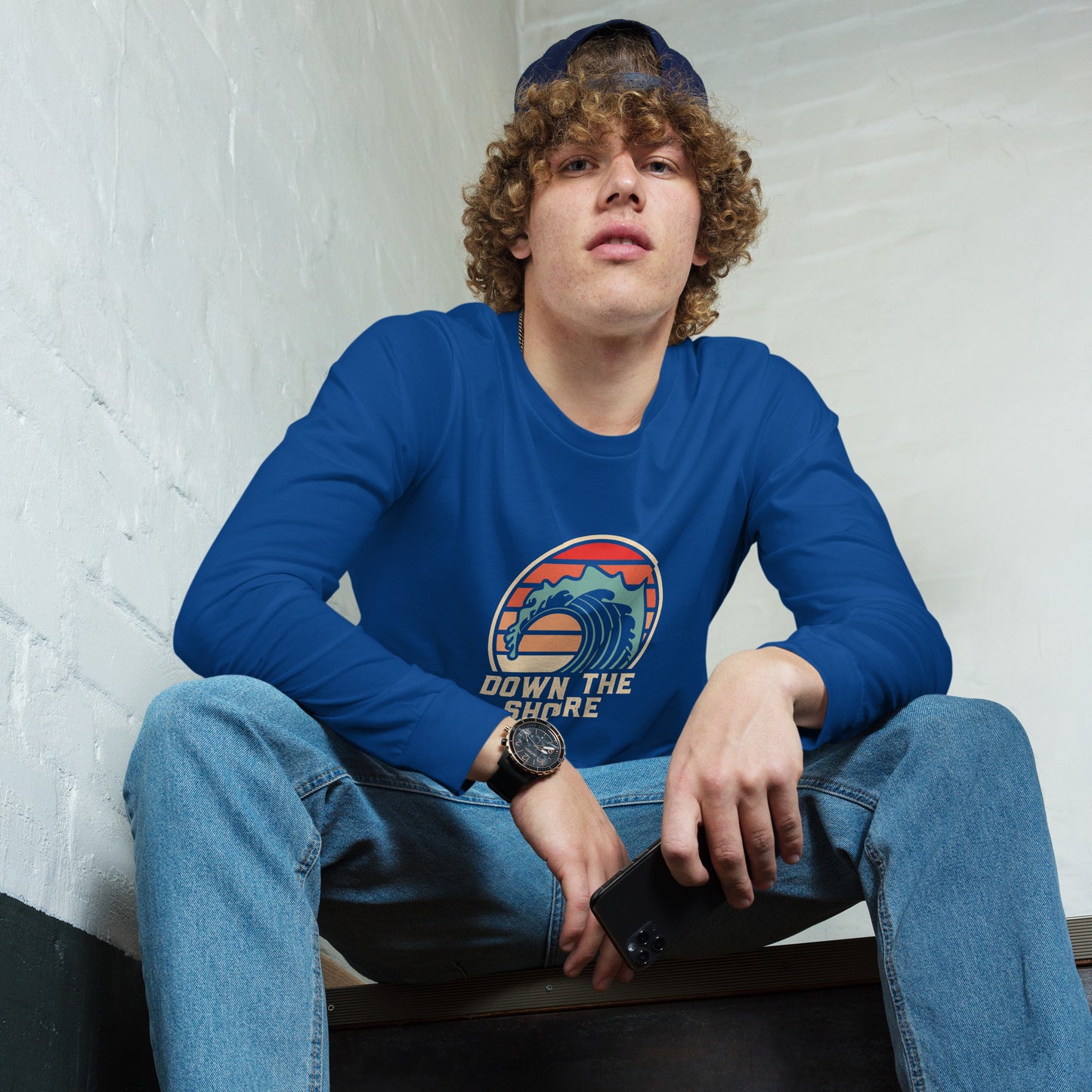 Men's Long Sleeve Wave T