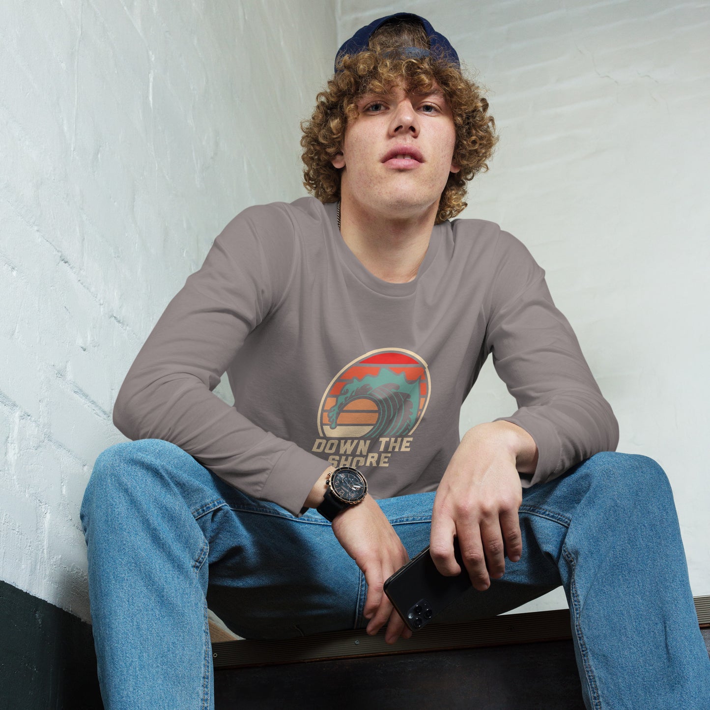 Men's Long Sleeve Wave T